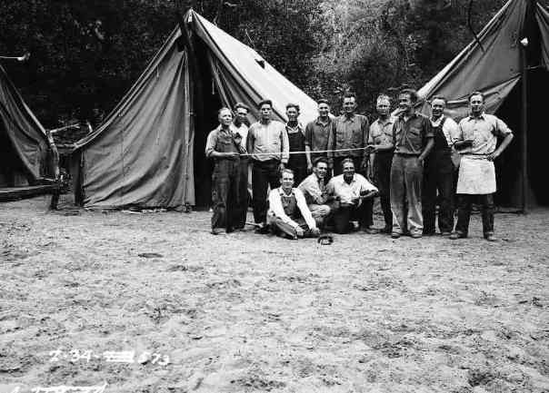 Photo Courtesy: http://www.nps.gov/zion/historyculture/people-of-the-past.htm  CWA Archeology camp and party members  